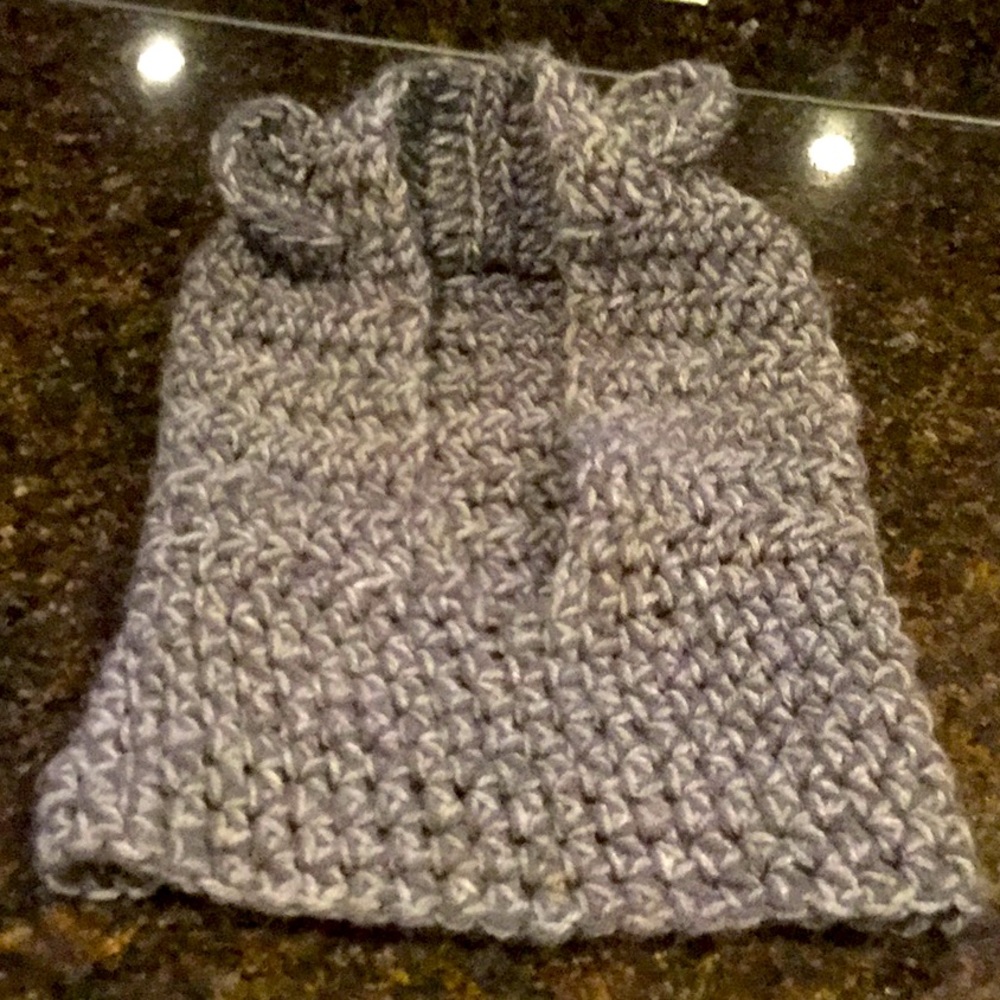 Hand knit snood ears character ski hat lodge cowgirl boho Christmas festival